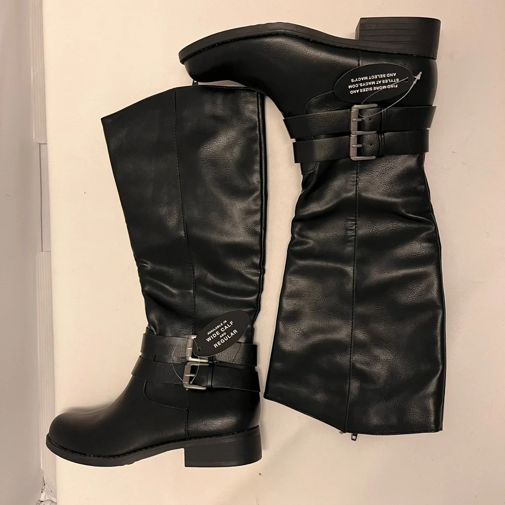 NEW Style & Co. Black Knee-High Boots 6M